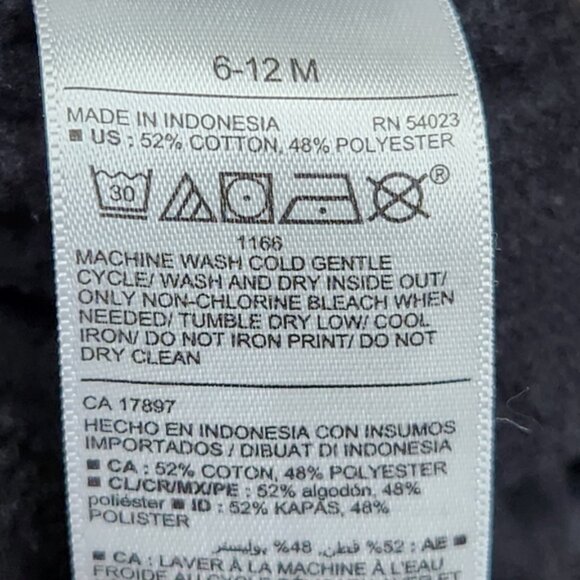 Old Navy Baby Skeleton Black 2 Piece Hoodie Sweatsuit Size 6-12 M - Picture 7 of 7